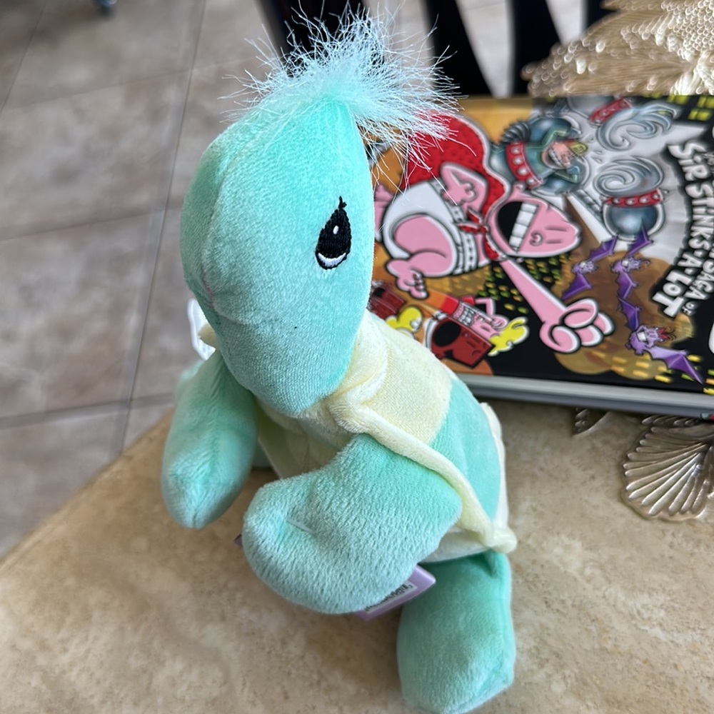 Precious Moment Tender Tails Turtle with Tags 1997 vintage stuffed animal